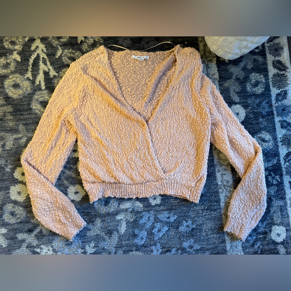 O'Neill Blush Textured V Neck Knit Sweater